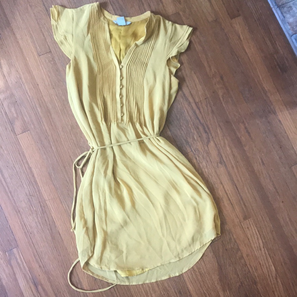 H&M mustard yellow dress